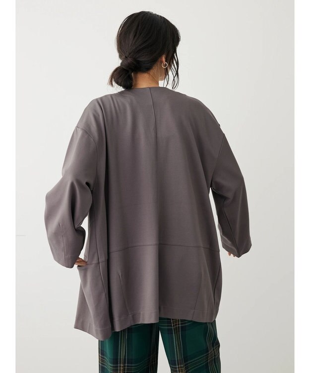 CRAFT STANDARD BOUTIQUE ポンチノーカラージャケット Charcoal Gray