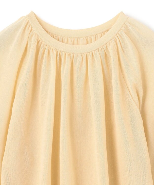 UNFILO シアーギャザーニット クリーム