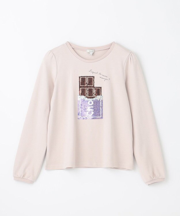 ANY KIDS ミラクルスパンコール Tシャツ ミルクティー