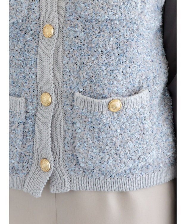 Te chichi ツイードニットベスト グレー