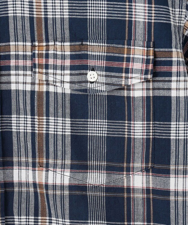 J.PRESS MEN インディアンマドラスチェック シャツ ネイビー系3