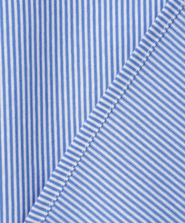 ANY SIS S シルケットストライプ スキッパー カットソー ブルーストライプ