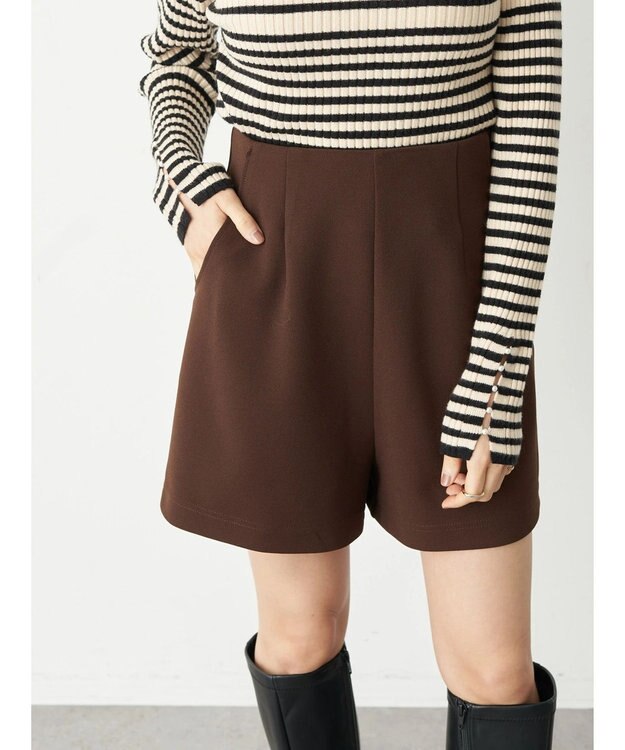 earth music&ecology カットツイルショートパンツ Brown