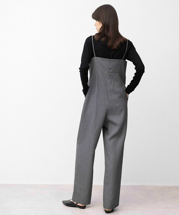 NAVE 【Nave】ウールポリエステルツイル オールインワン トップグレー系