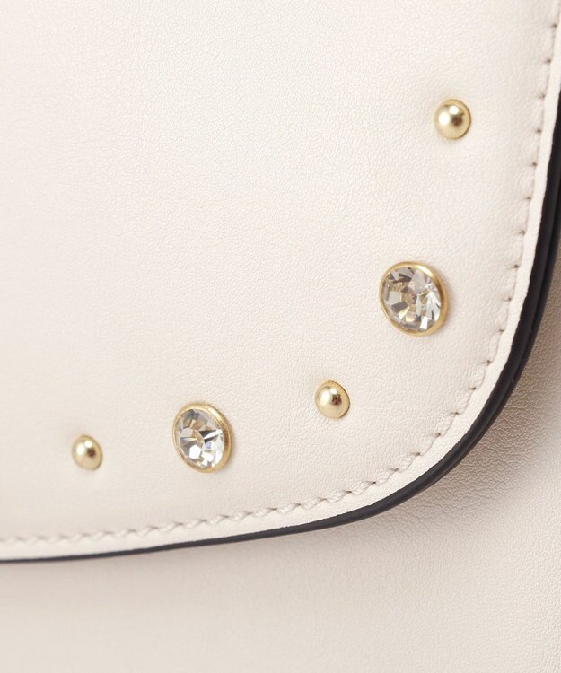 Maison de FLEUR スタッズフラップ２Ｗａｙバッグ Ivory