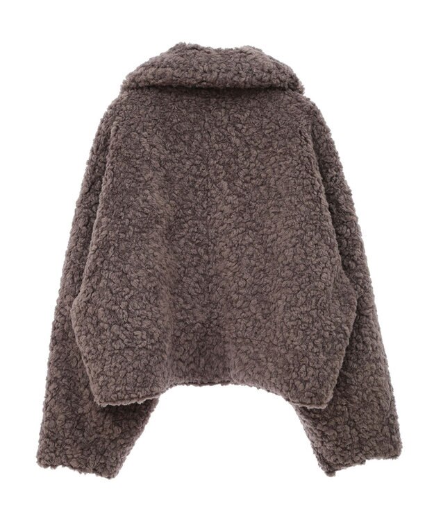 earth music&ecology リバーシブルフェイクムートンショートブルゾン モカ