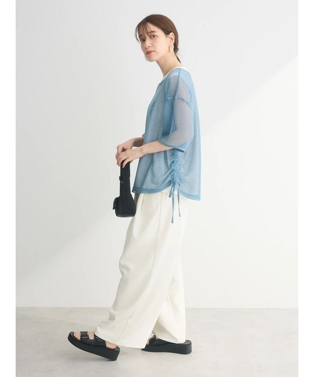 Green Parks ＳＥＴ２点　メッシュ＋ノースリーブロゴプルオーバー Blue