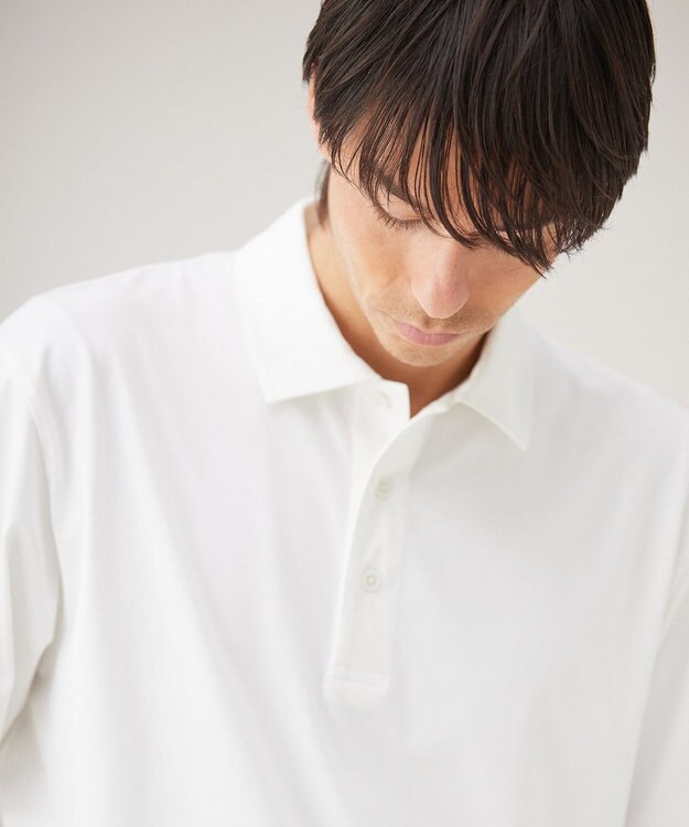 UNFILO MENS 【メンズノンノWEB掲載】快適さらさら冷感POLO【男女兼用】 ホワイト