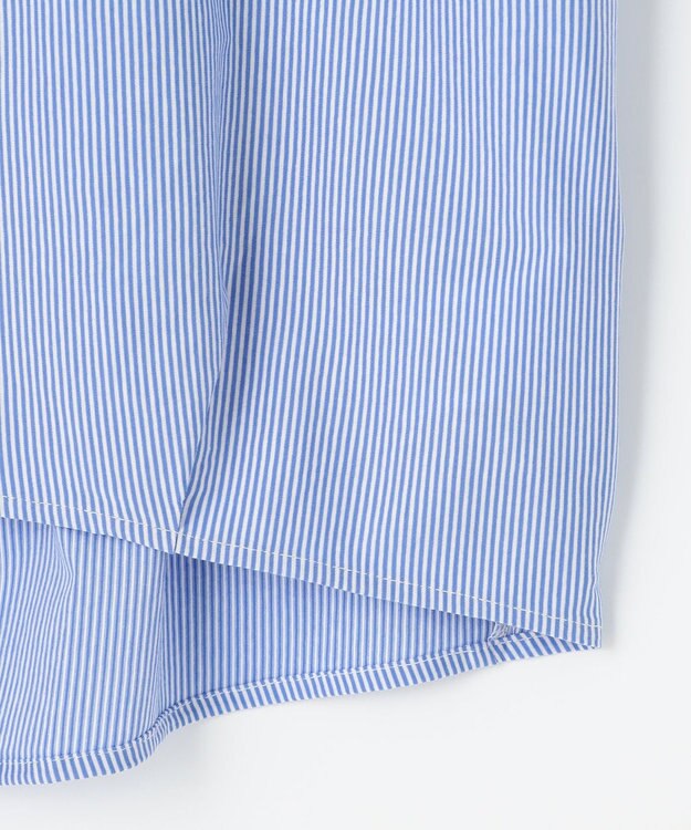 ANY SIS S シルケットストライプ スキッパー カットソー ブルーストライプ