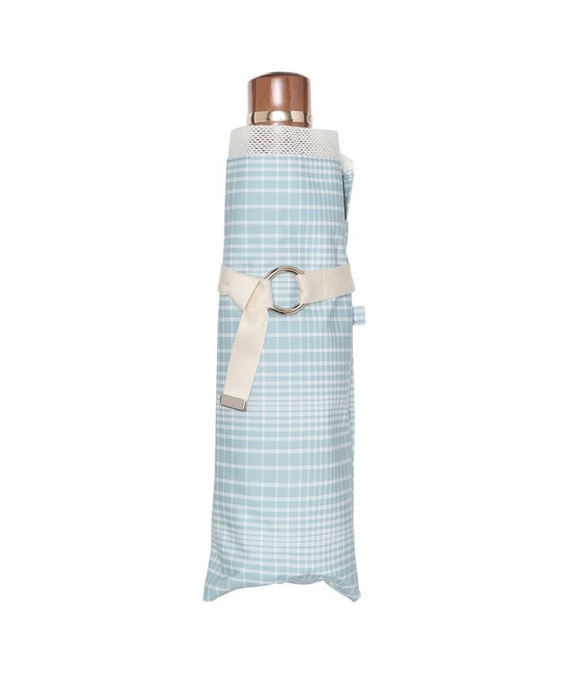 MOONBAT GRACY(グレイシー) 晴雨兼用日傘 折りたたみ傘 T/C Neo classic check ナイルブルー