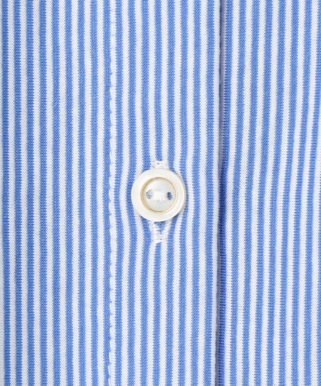 ANY SIS シルケットストライプ スキッパー カットソー ブルーストライプ