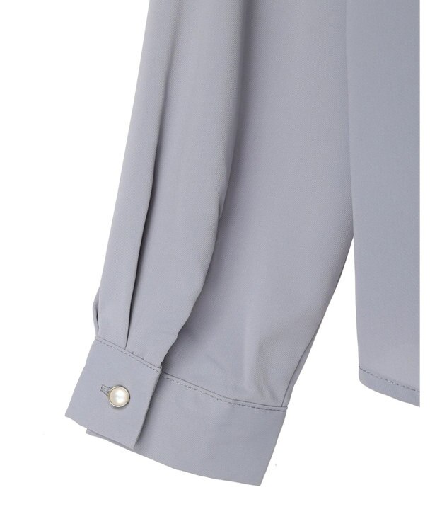 earth music&ecology タックブラウス Grayish Blue