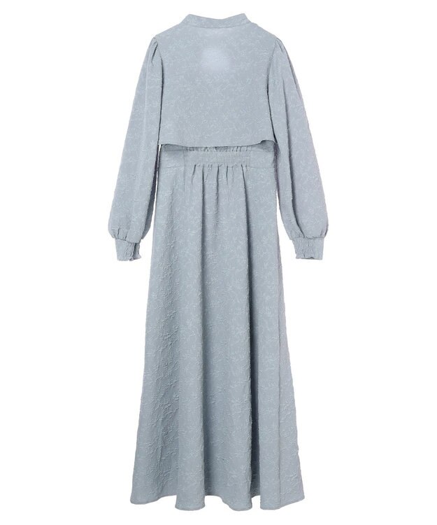 earth music&ecology ＳＥＴ２点ジャガードボレロ＋ワンピース Grayish Blue