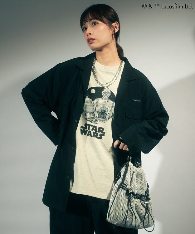 Green Parks ＳＴＡＲ　ＷＡＲＳ／グラフィック半袖ＢＩＧＴＥＥ Oatmeal