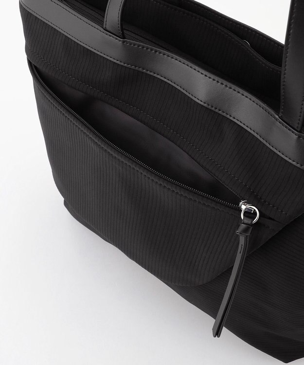 Y'SACCS コーデュロイライクナイロントート ブラック