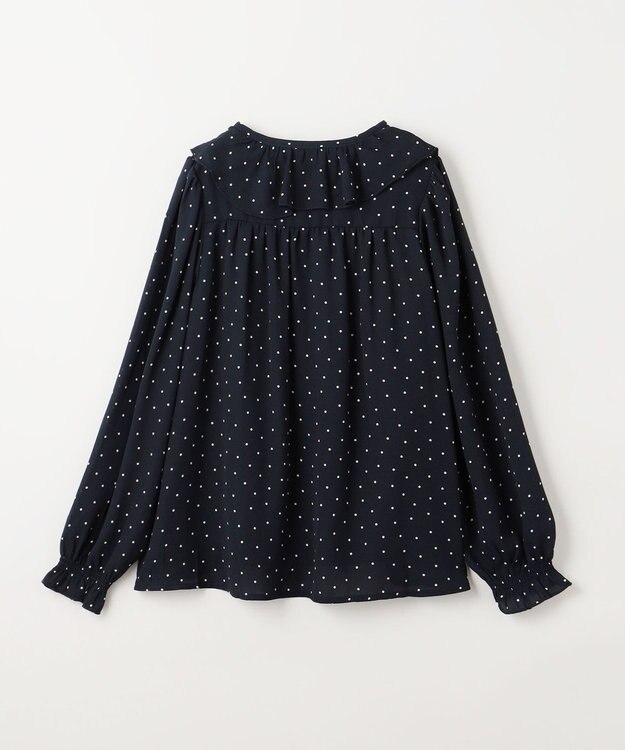組曲 KIDS 【150-160cm】ラッフルドット ブラウス ネイビー系5