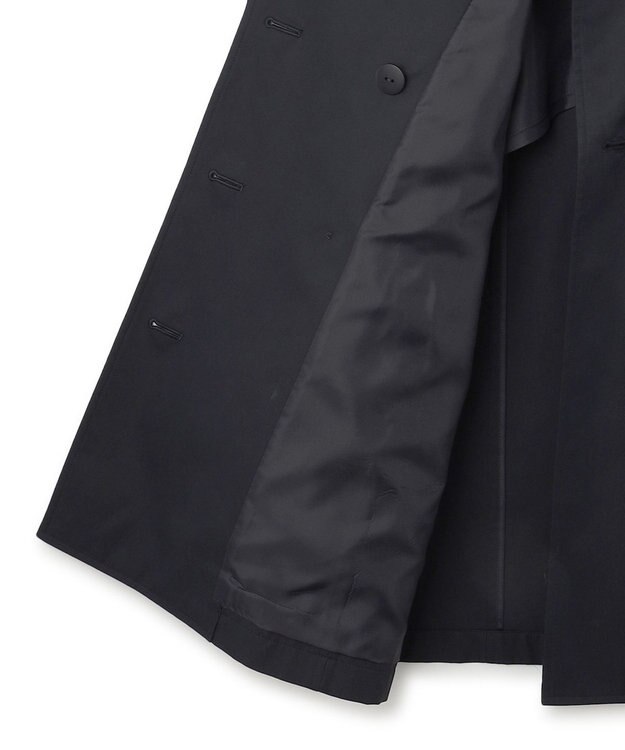 23区 L コットンポリエステルギャバジン ショート トレンチコート ネイビー系