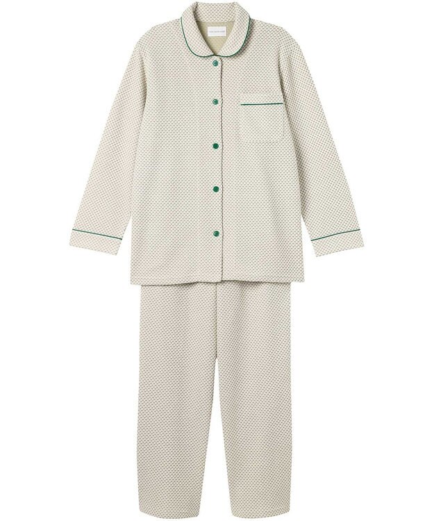 une nana cool 【綿混】丸襟ぽこぽこNew Yearパジャマ ベージュ