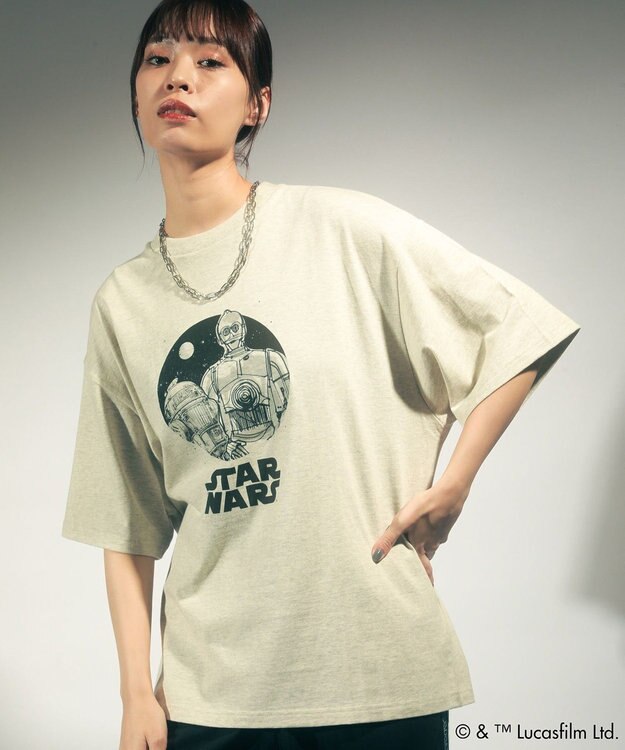 Green Parks ＳＴＡＲ　ＷＡＲＳ／グラフィック半袖ＢＩＧＴＥＥ Oatmeal