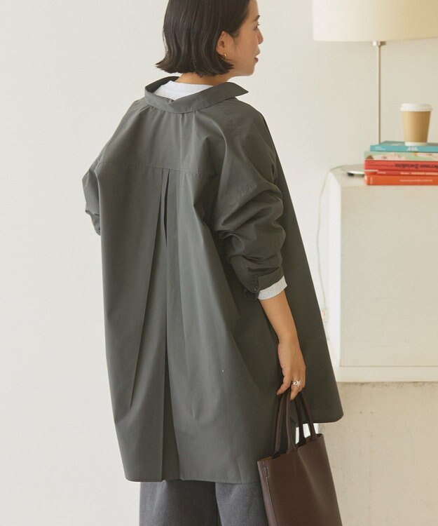 AMERICAN HOLIC イージーケアオーバーチュニックシャツ Charcoal Gray