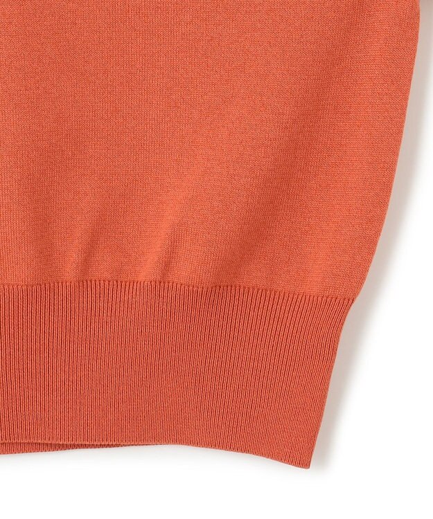 23区 【洗える】ウールコットンストレッチ ニット オレンジ系