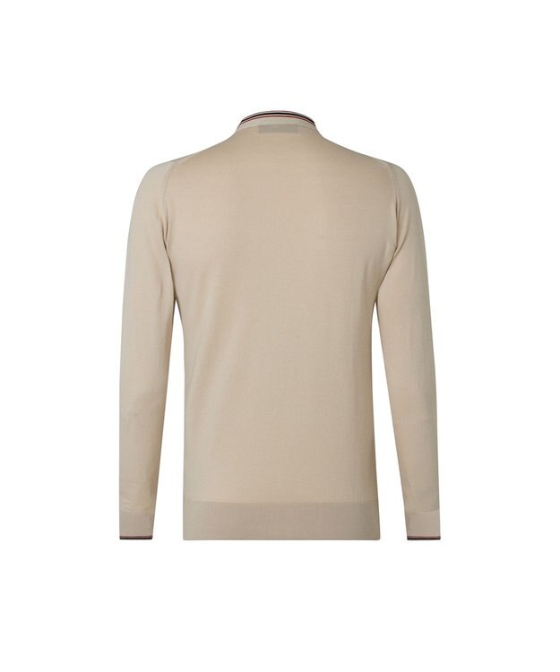 DAKS John Smedley for DAKS ハウスストライプカーディガン アーモンド