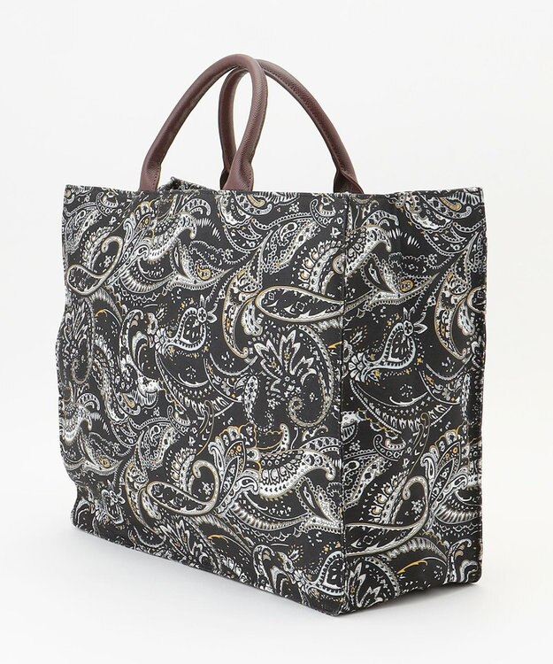 自由区 【カタログ掲載】ペイズリープリント トートバッグ ネイビー