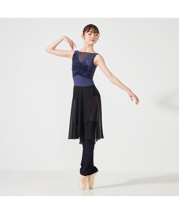 Chacott ◎【Nela ライン】巻きスカート ブラック