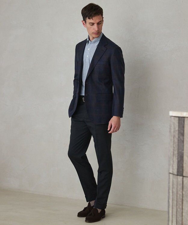 GOTAIRIKU 【REDA】TIMELESS HARMONY ジャケット_ネイビー×ブラウン ネイビー×ブラウン チェック