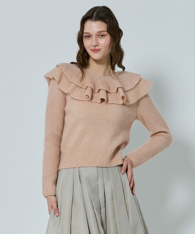 TOCCA 【百田夏菜子さん着用】ROMANTIC FLUTTER ニットプルオーバー ピンク系