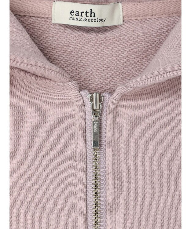 earth music&ecology 裏毛ＺＩＰパーカー Pink Beige