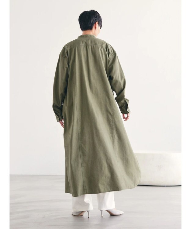 AMERICAN HOLIC ツイルＷポケットＡラインワンピース Khaki