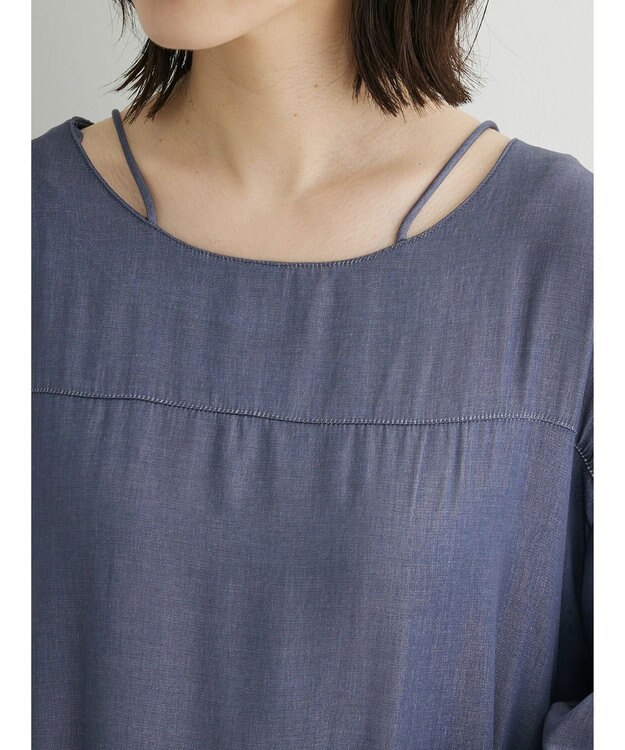 Green Parks ・ｆｕｒｒｙ　ｒａｔｅ　バックレースアップワンピース Light Gray