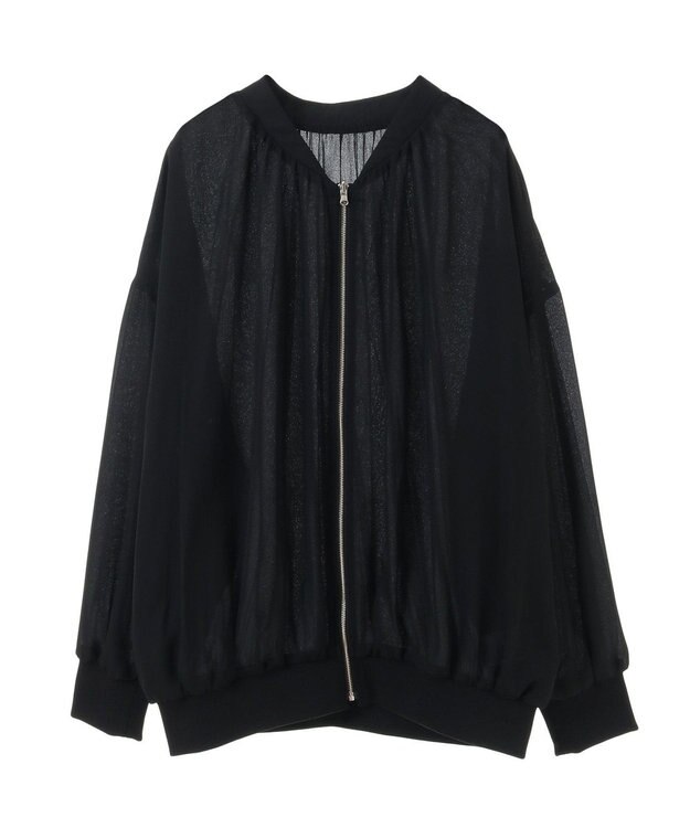 AMERICAN HOLIC リバーシブルシフォン×チュールブルゾン Black