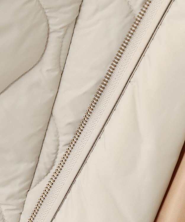 J.PRESS YORK STREET 【WOMEN】ショートキルトブルゾン ベージュ系