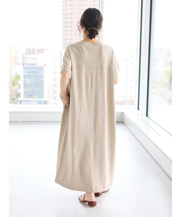 CRAFT STANDARD BOUTIQUE 10/- ヴィンテージフレンチスリーブワンピース Beige