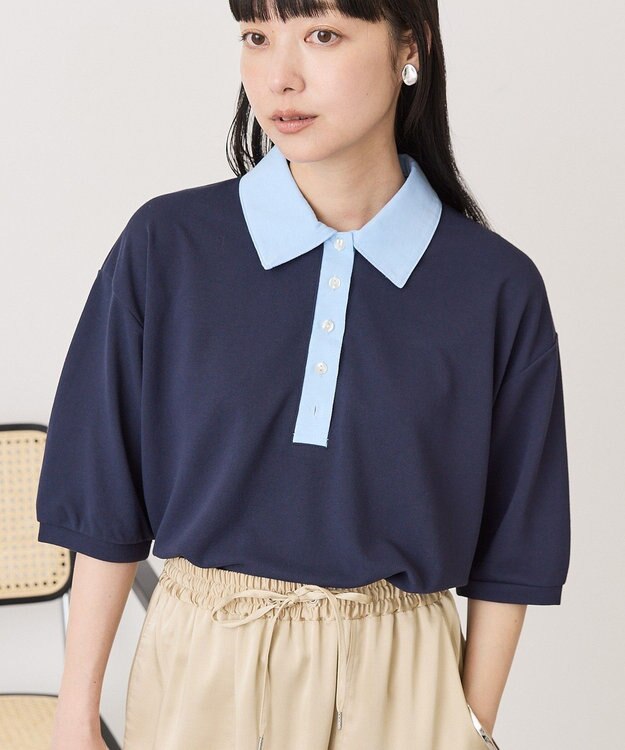 AMERICAN HOLIC 【マルチ機能】カノコポロシャツ Navy