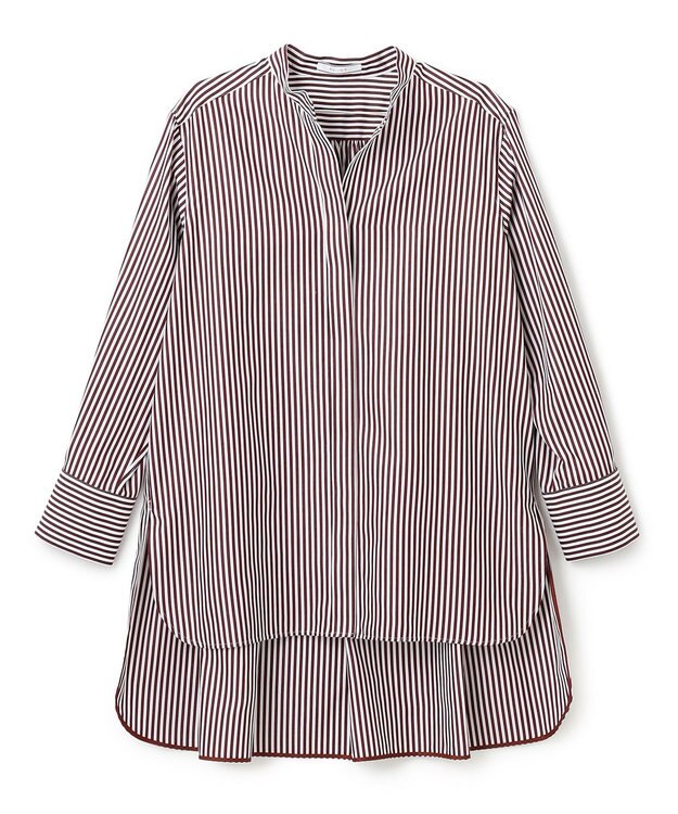 BEIGE， BAILLEUL / ロングシャツ Brown Stripe