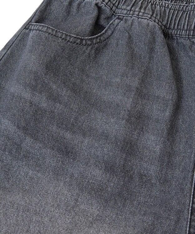 Green Parks ・ＤＯＵＢＬＥ　ＦＬＡＧＳ　ワイドデニムハーフパンツ Black