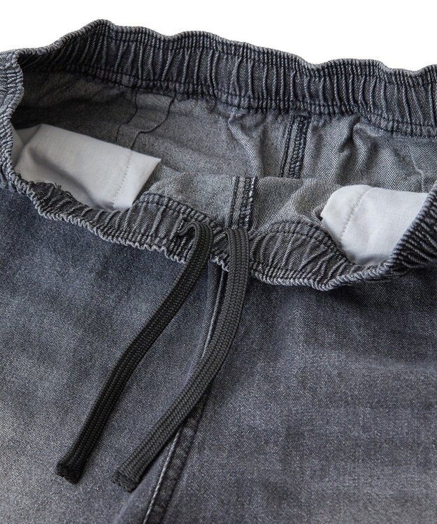 Green Parks ・ＤＯＵＢＬＥ　ＦＬＡＧＳ　ワイドデニムハーフパンツ Black