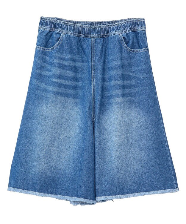 Green Parks ・ＤＯＵＢＬＥ　ＦＬＡＧＳ　ワイドデニムハーフパンツ Indigo