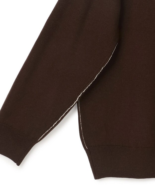 J.PRESS YORK STREET 【UNISEX】ハイゲージクルーネック ニット ダークブラウン系