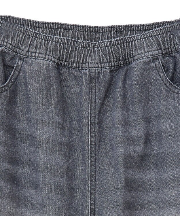 Green Parks ・ＤＯＵＢＬＥ　ＦＬＡＧＳ　ワイドデニムハーフパンツ Black