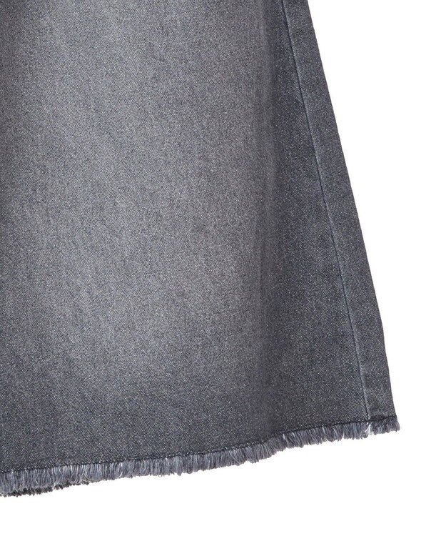 Green Parks ・ＤＯＵＢＬＥ　ＦＬＡＧＳ　ワイドデニムハーフパンツ Black