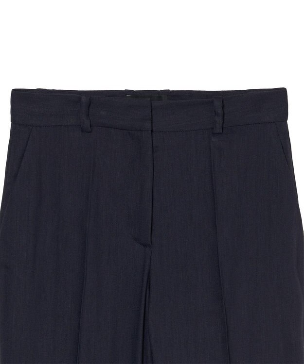 JOSEPH ストレッチリネン　フレアトラウザーズ Navy