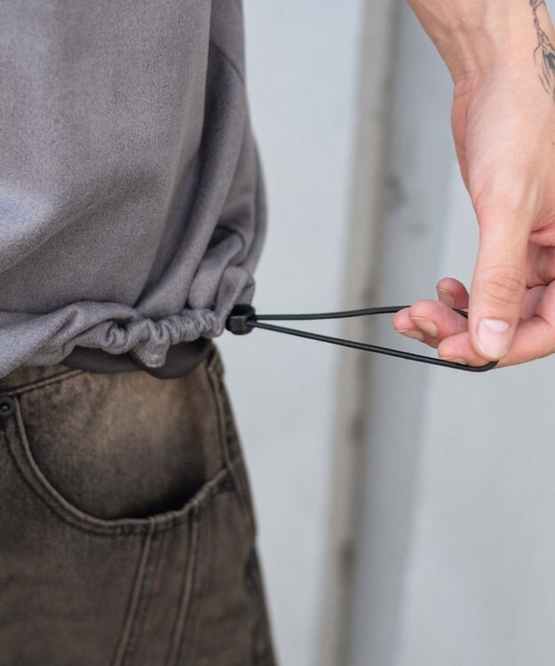 WEGO 【ユニセックス着用ITEM/MLサイズ展開】フェイクスウェードゲームT（SS） ブラック中濃色