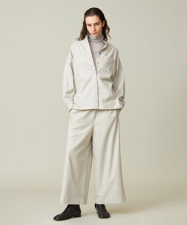 J.PRESS YORK STREET 【WOMEN】ワイドパンツ アイボリー系