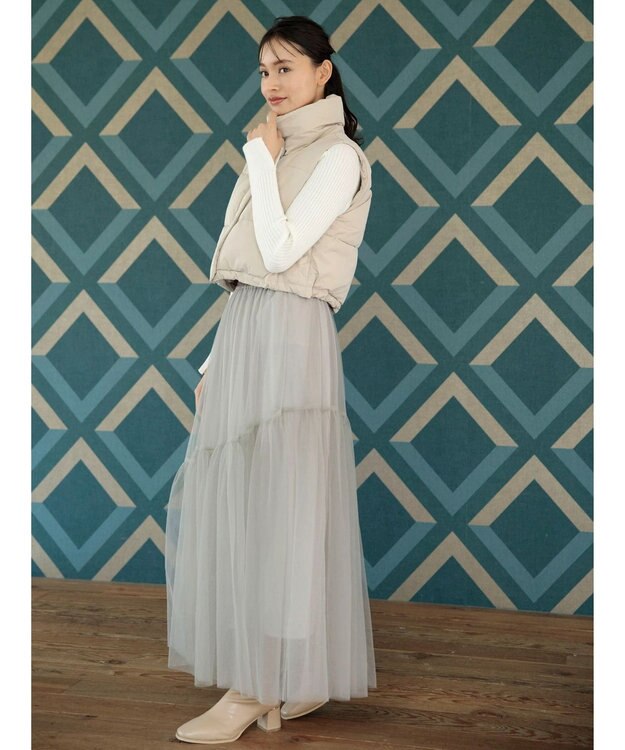 Green Parks ・Ｐｅｔｉｔ　Ｆｌｅｕｒ　ナカワタショートベスト Light Beige