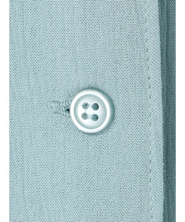 AMERICAN HOLIC 楊柳Ｗポケット開襟ワンピース Sax