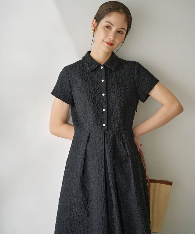 組曲 S 【WEB限定】ジャガードドレス ブラック系